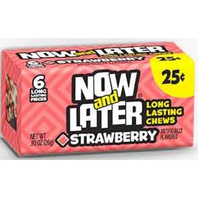 NOW & LATER SOFT STRAWBERRY 24CT/PACK (NO MORE 25CENTS)